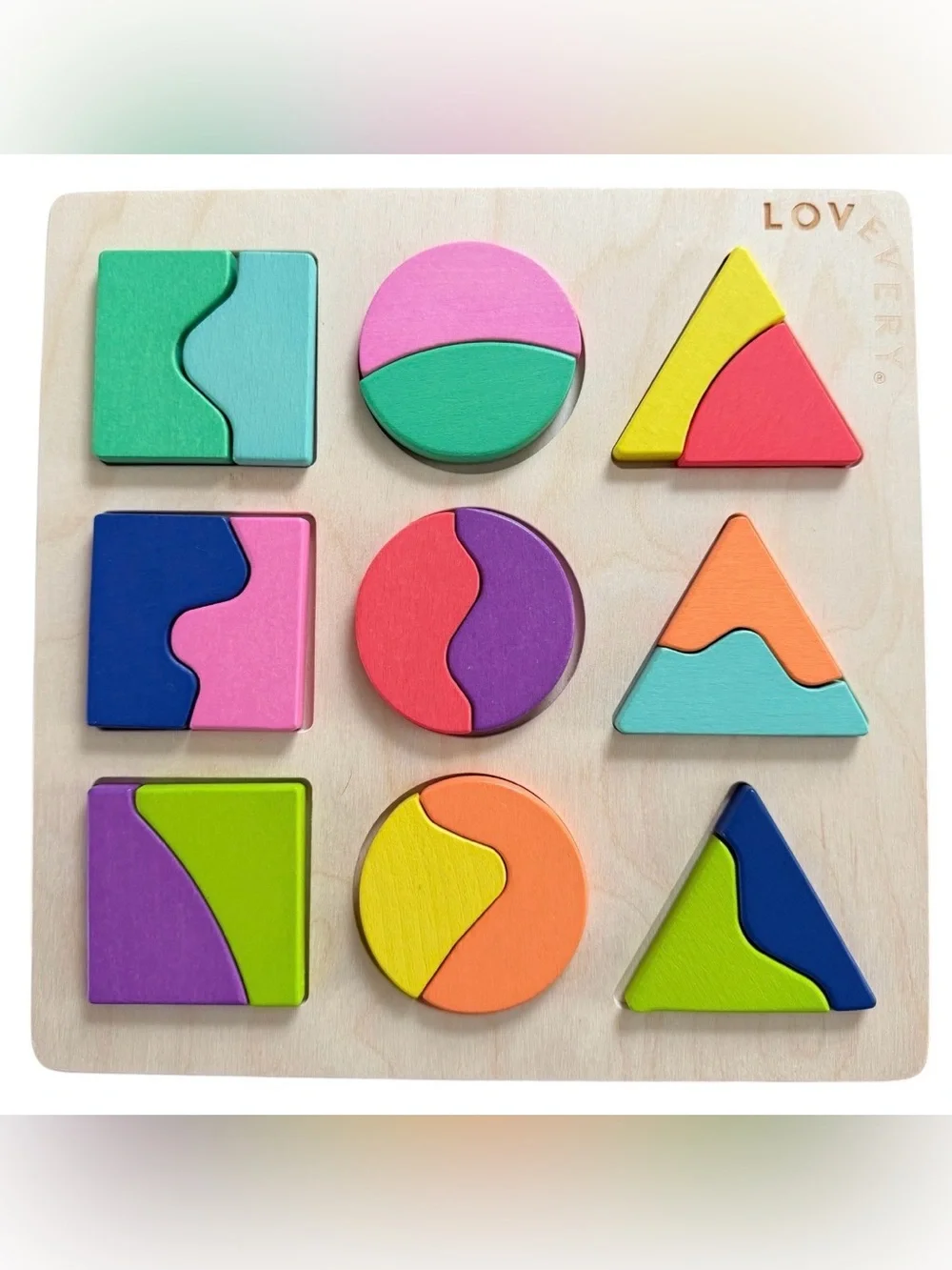 Lovevery Land And Sky Two-Part Puzzle Board - Months 34-36 Complete